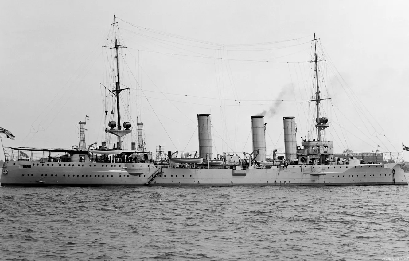 Photo wallpaper The year 1912, SMS Stettin, light armored cruiser, visit Virginia, The German Navy