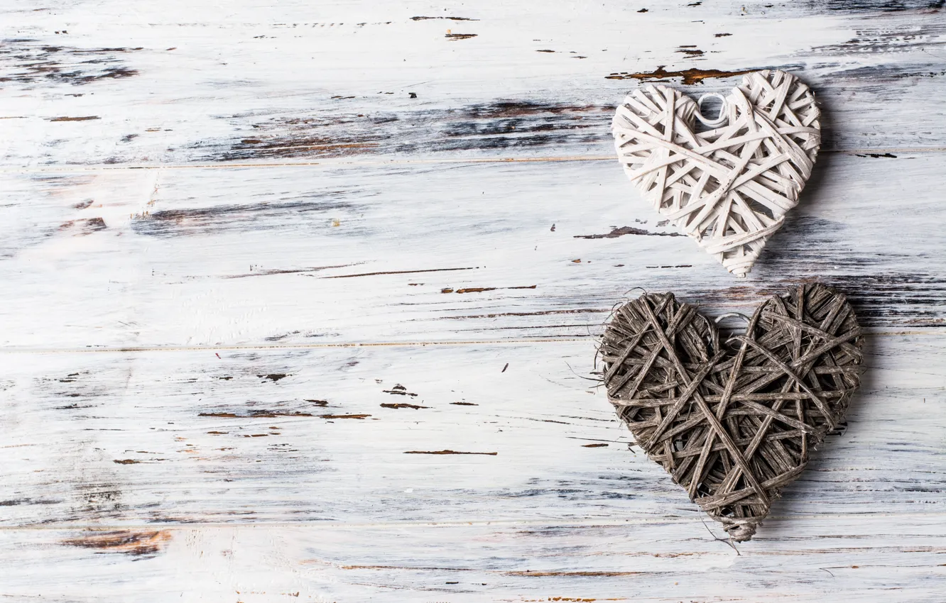Photo wallpaper love, heart, hearts, love, wood, romantic, hearts, wooden