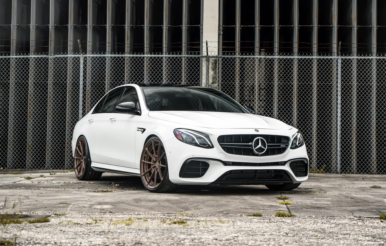 Photo wallpaper Mercedes-Benz, Mercedes, white, AMG, E Class, E63S