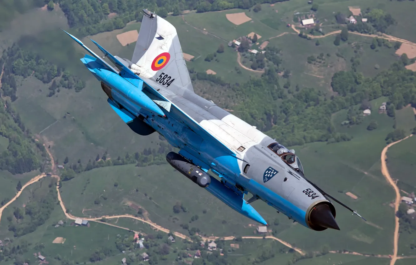 Photo wallpaper Fighter, The MiG-21, OKB Mikoyan and Gurevich, The BBC Romania