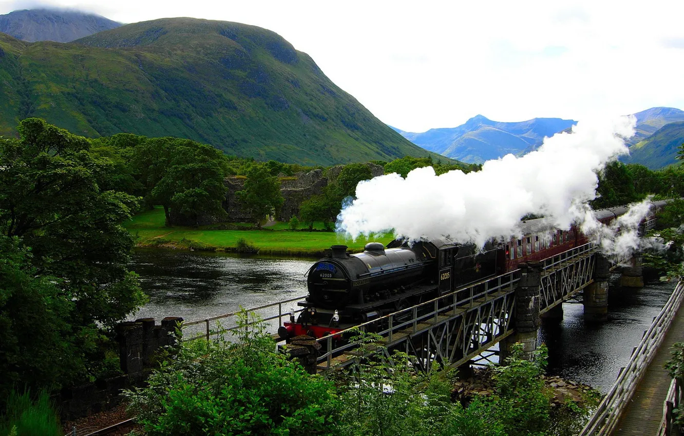 Photo wallpaper bridge, the engine, Express