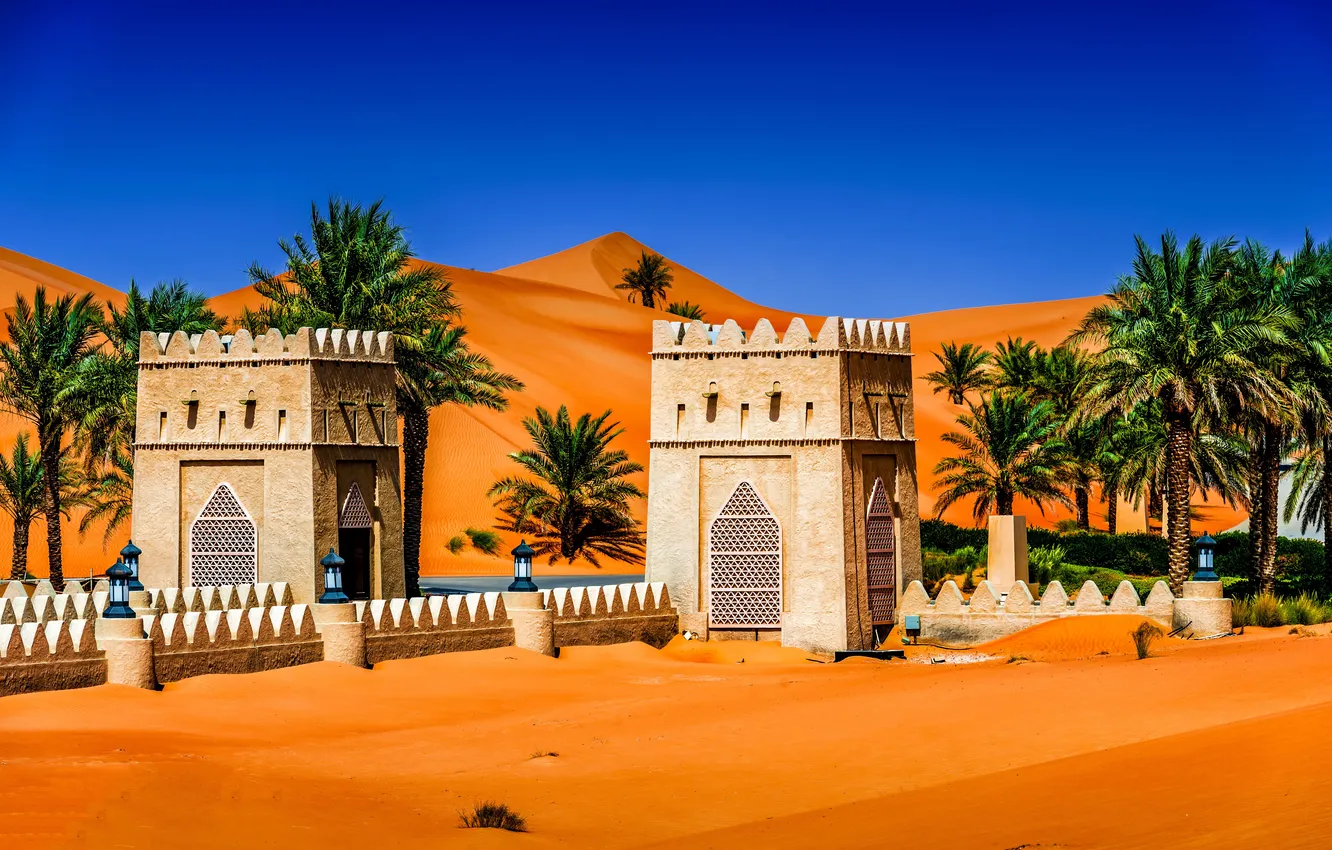 Photo wallpaper sand, UAE, travel, resort, uae desert, qasr