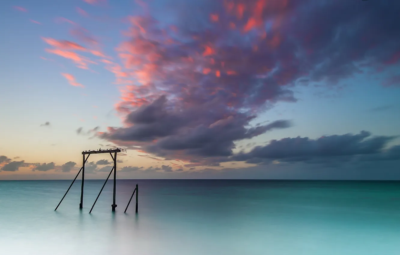 Photo wallpaper sea, the sky, landscape