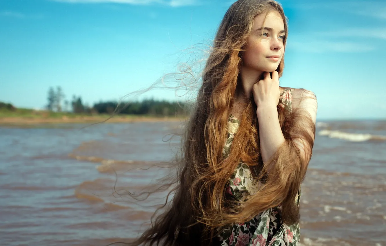 Photo wallpaper look, girl, portrait