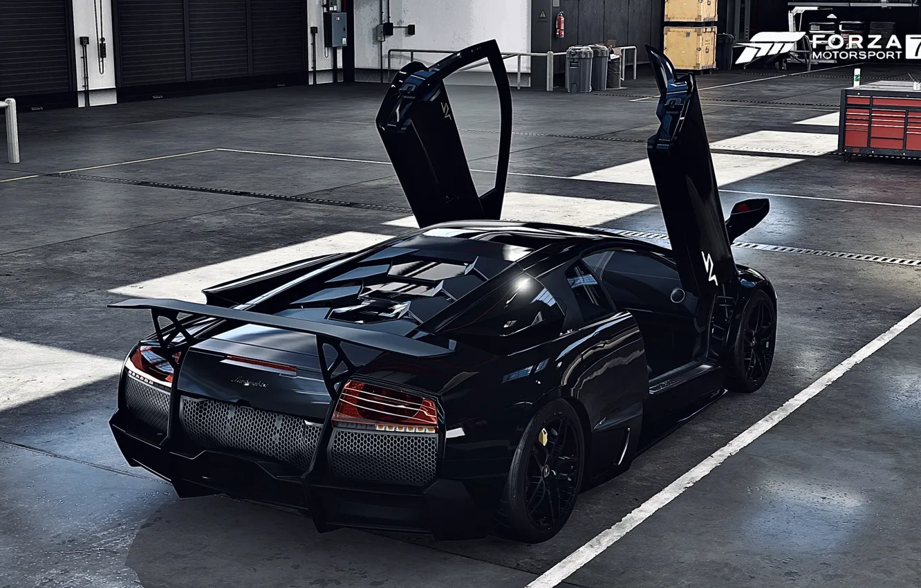 Photo wallpaper HDR, Lamborghini, game, murcielago, FM7, UHD, Forza Motorsport 7, XBox One X