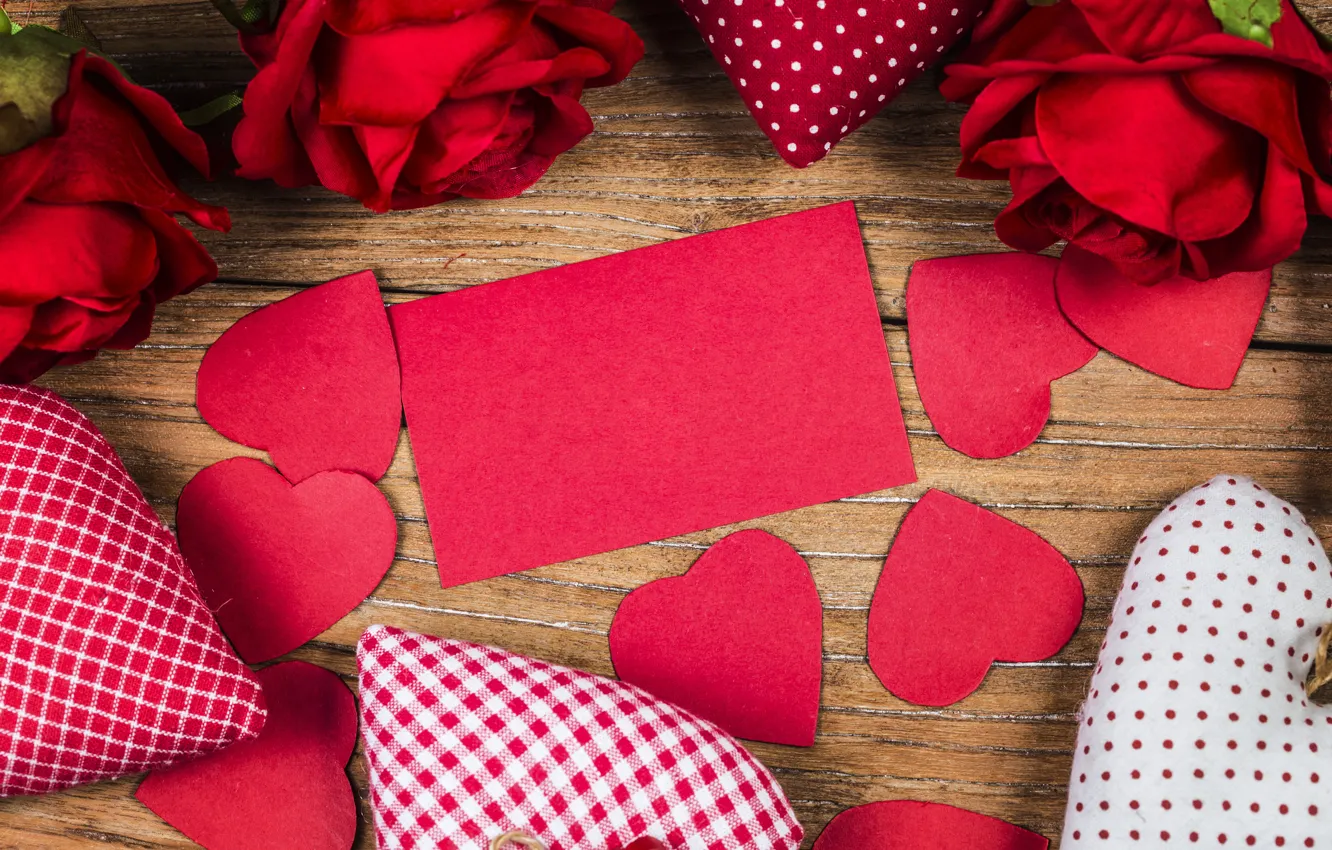 Photo wallpaper love, flowers, heart, roses, red, love, romantic, hearts