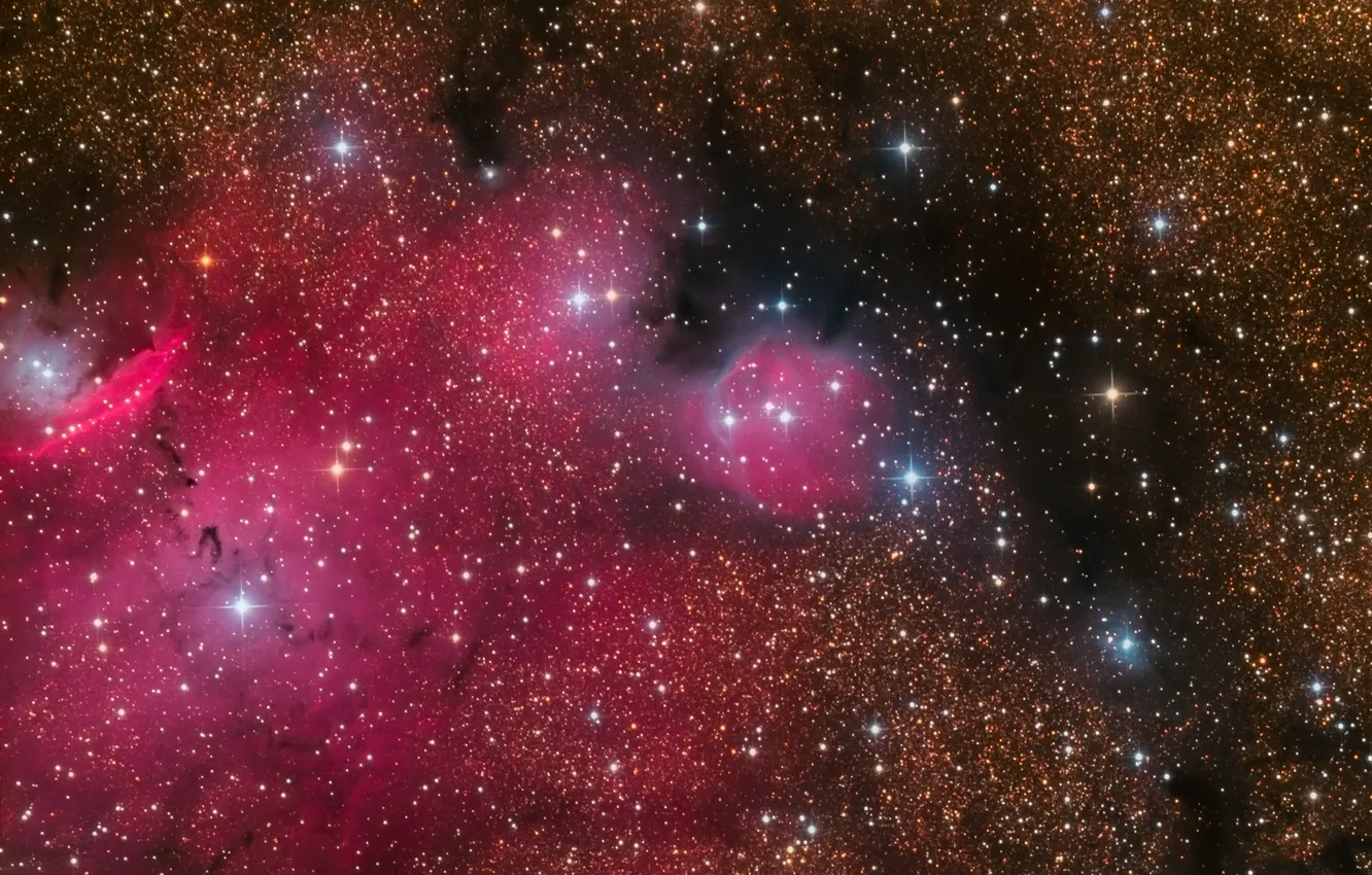 Photo wallpaper nebula, Sagittarius, NGC 6559, in the constellation, emission