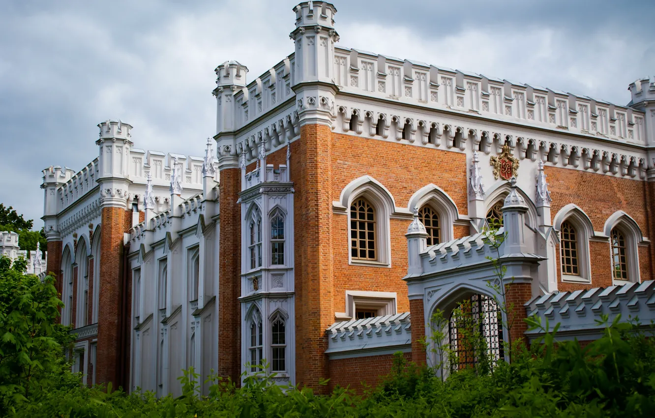 Photo wallpaper landscape, Park, the building, Saint Petersburg, architecture, Palace, Peterhof, Alexandria