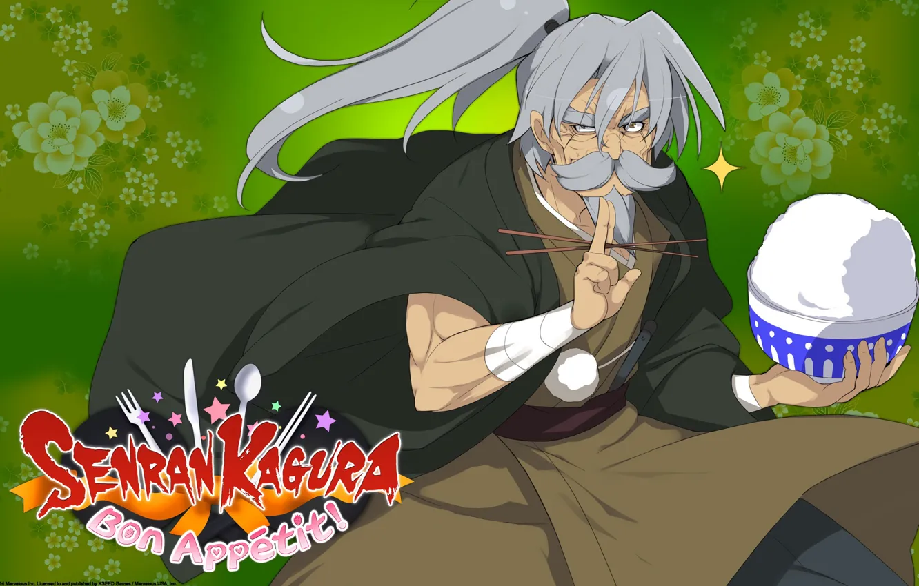 Photo wallpaper figure, grandpa, Senran Kagura, Senran Kagura Bon Appetit