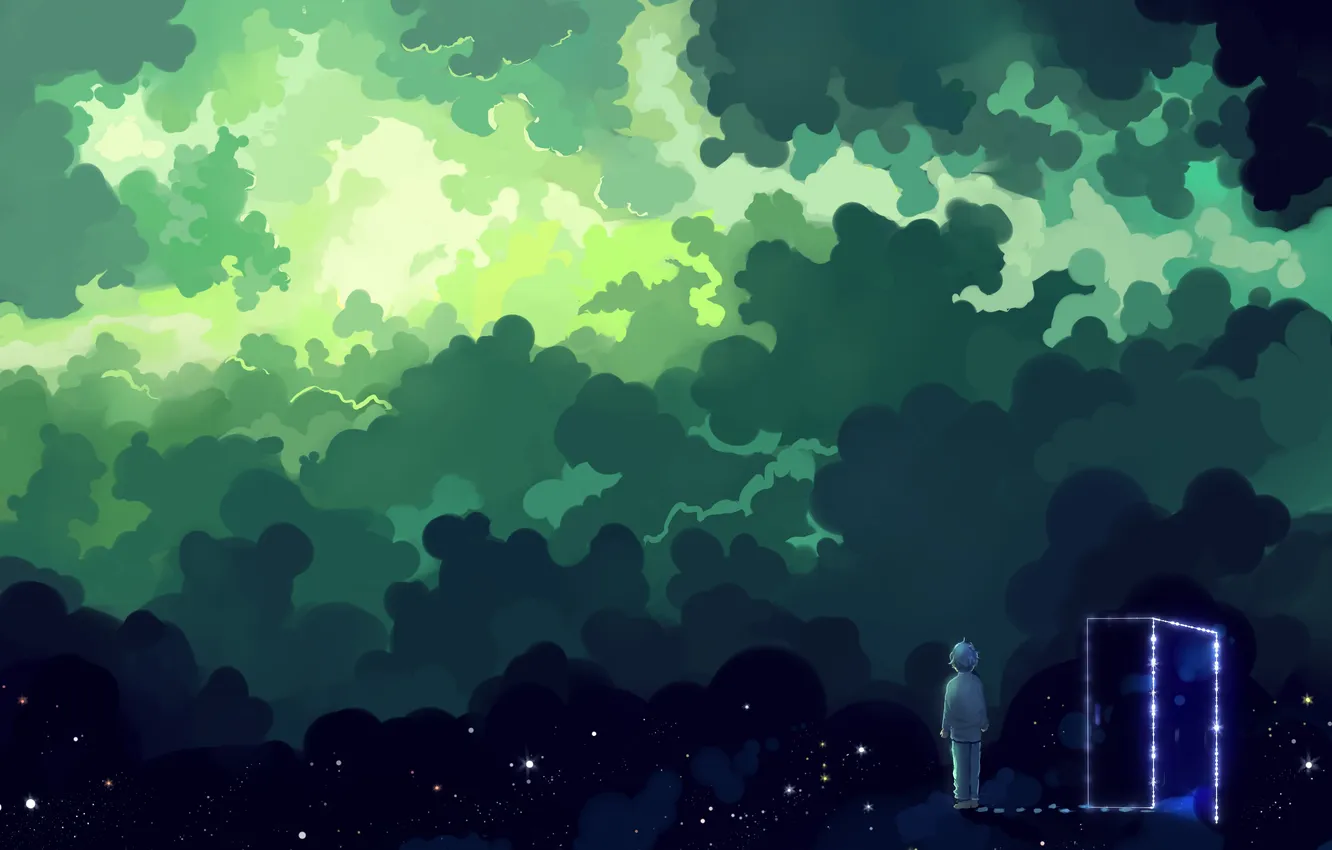 Photo wallpaper art, hangmoon, Green Dream