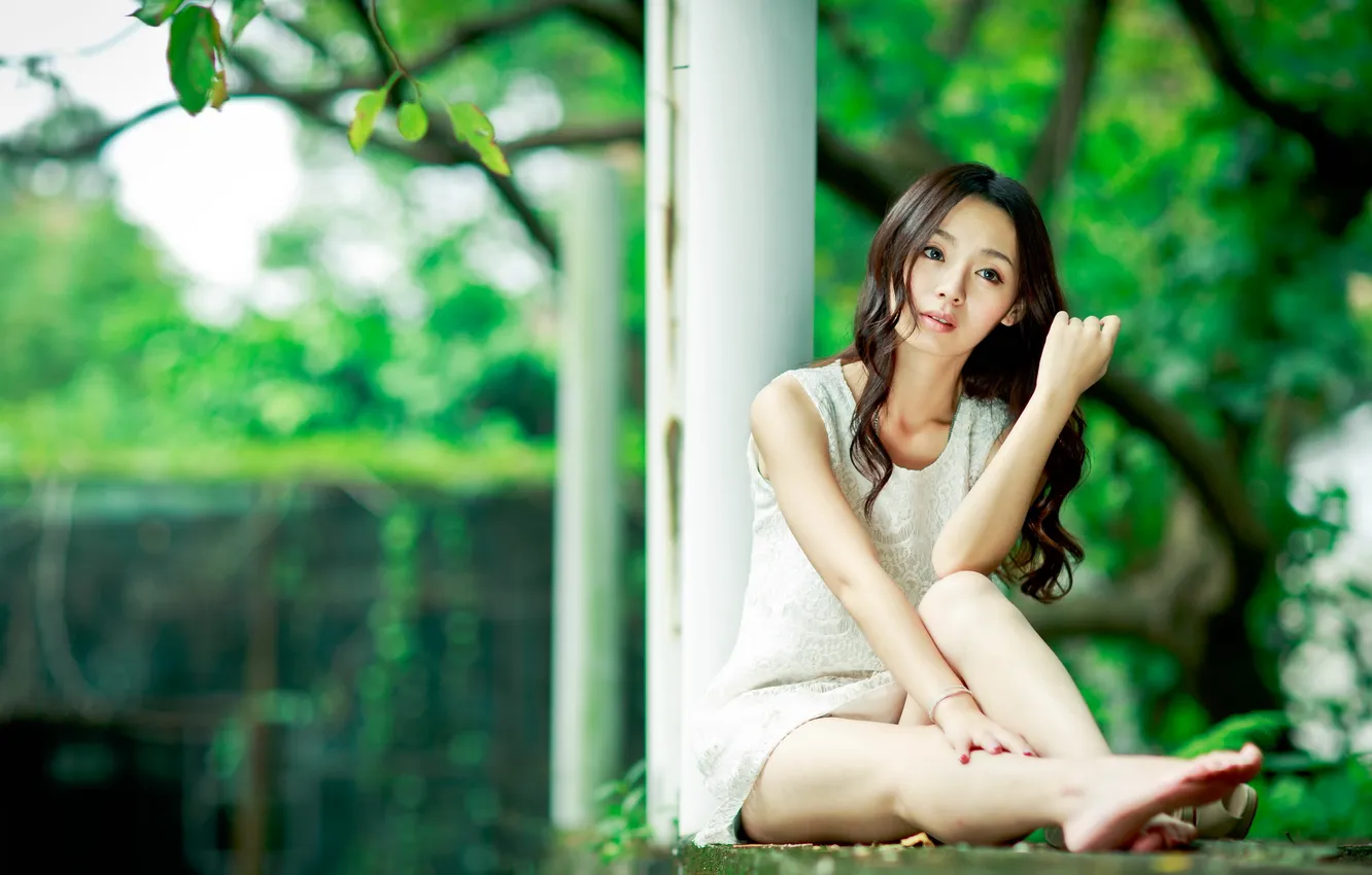 Photo wallpaper summer, girl, Asian