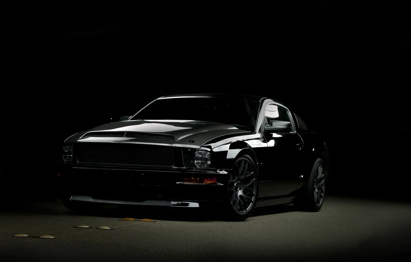 Photo wallpaper black, Ford, Shelby, GT500, Mustang, muscle car, black, Ford