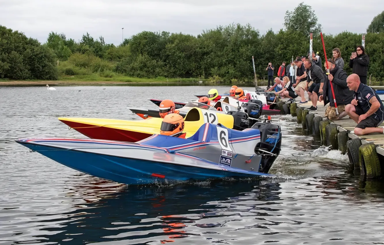 Photo wallpaper race, boat, speed