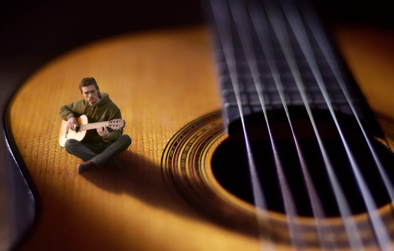 Photo wallpaper music, guitar, musician