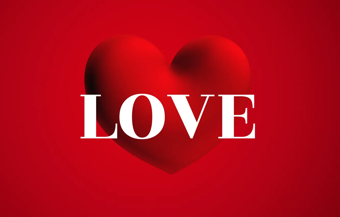 Photo wallpaper love, heart, the word, Valentine's Day