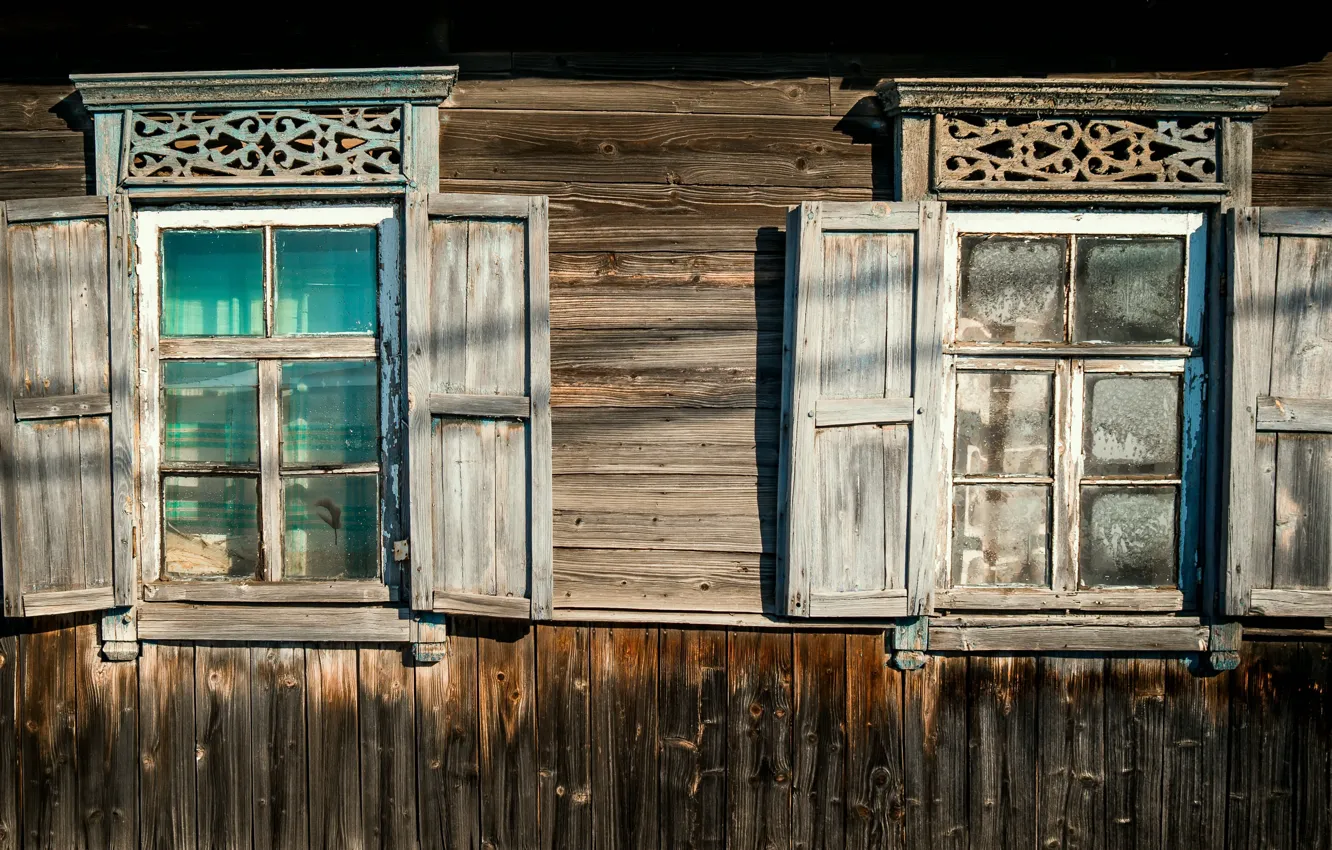 Photo wallpaper home, window, shutters