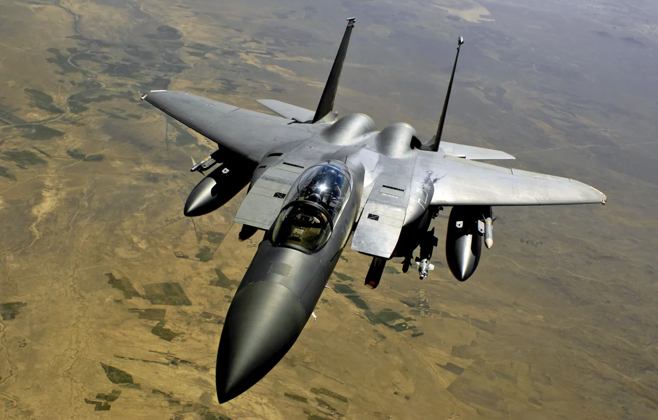 Photo wallpaper height, fighter, f15