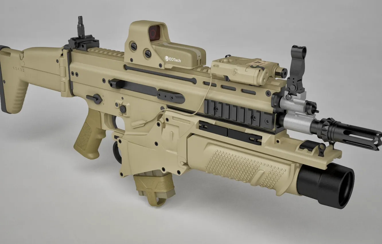 Photo wallpaper gun, weapon, rifle, assault rifle, FN Scar, ordnance, FN Herstal Belgium, cal 7.62