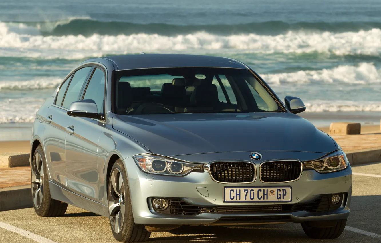 Photo wallpaper sea, water, BMW, ActiveHybrid 3, view sperti