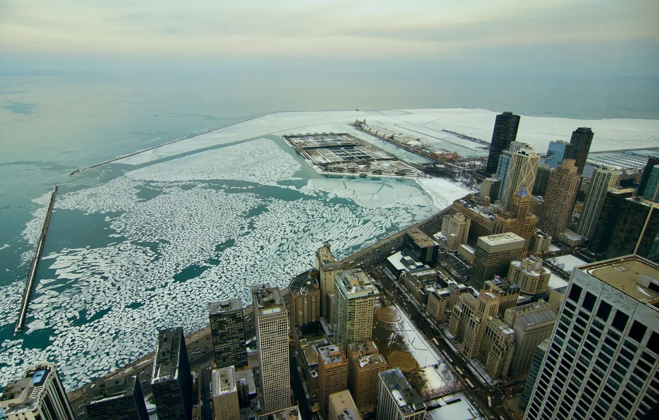 Photo wallpaper city, height, skyscrapers, Chicago, USA, USA, America, Chicago