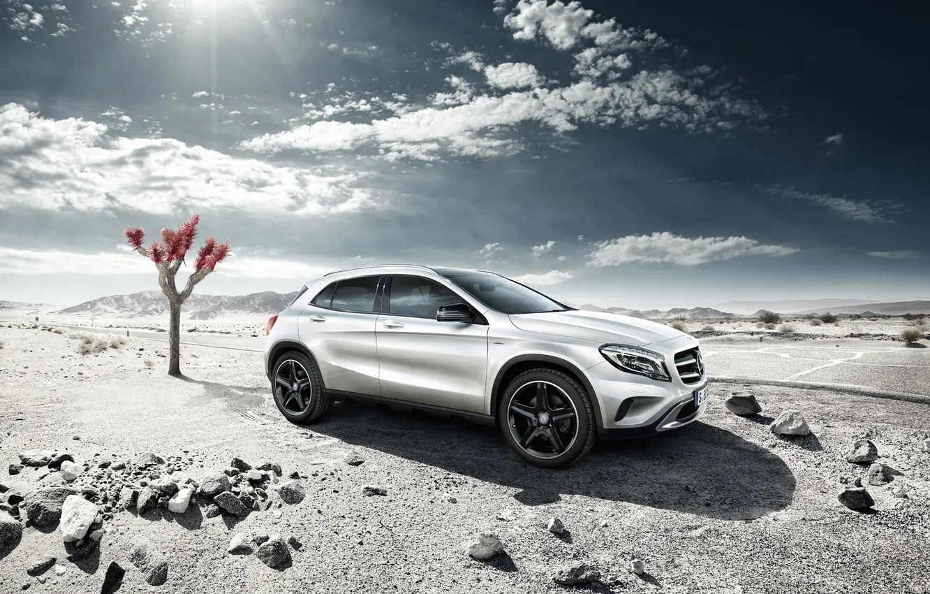 Photo wallpaper desert, Mercedes-Benz, 4MATIC, X156, GLA Edition