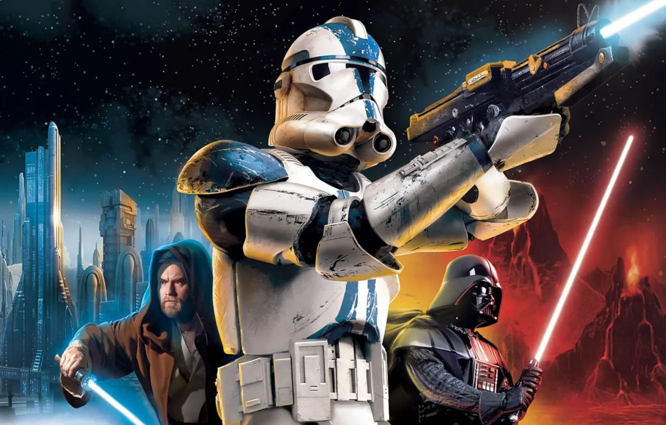 Photo wallpaper war, Star Wars, clone, Shooter