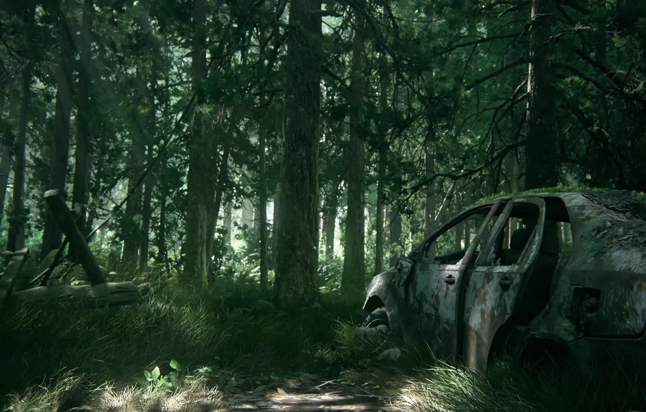 Photo wallpaper car, game, tree, The Last of Us, vegetation, The Last of Us Part 2