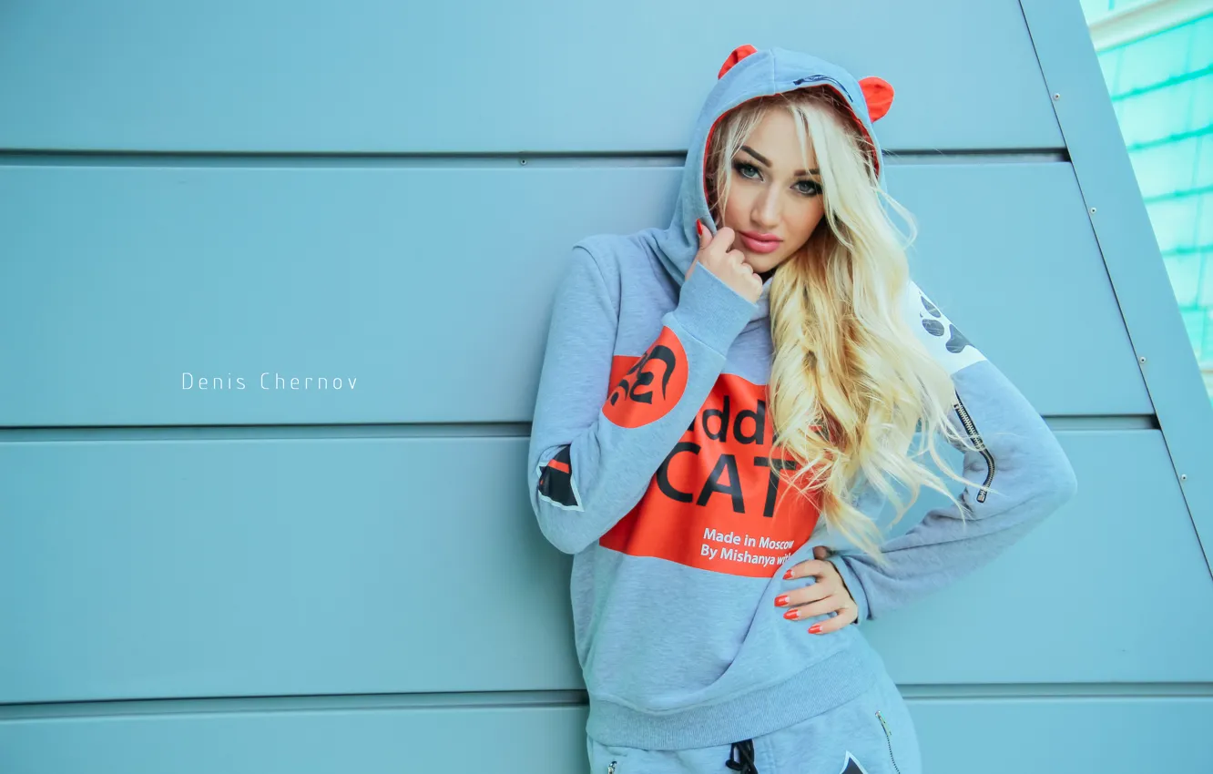 Photo wallpaper cat, photo, Girl, photographer, Kazakhstan, ears, photoshoot, Astana