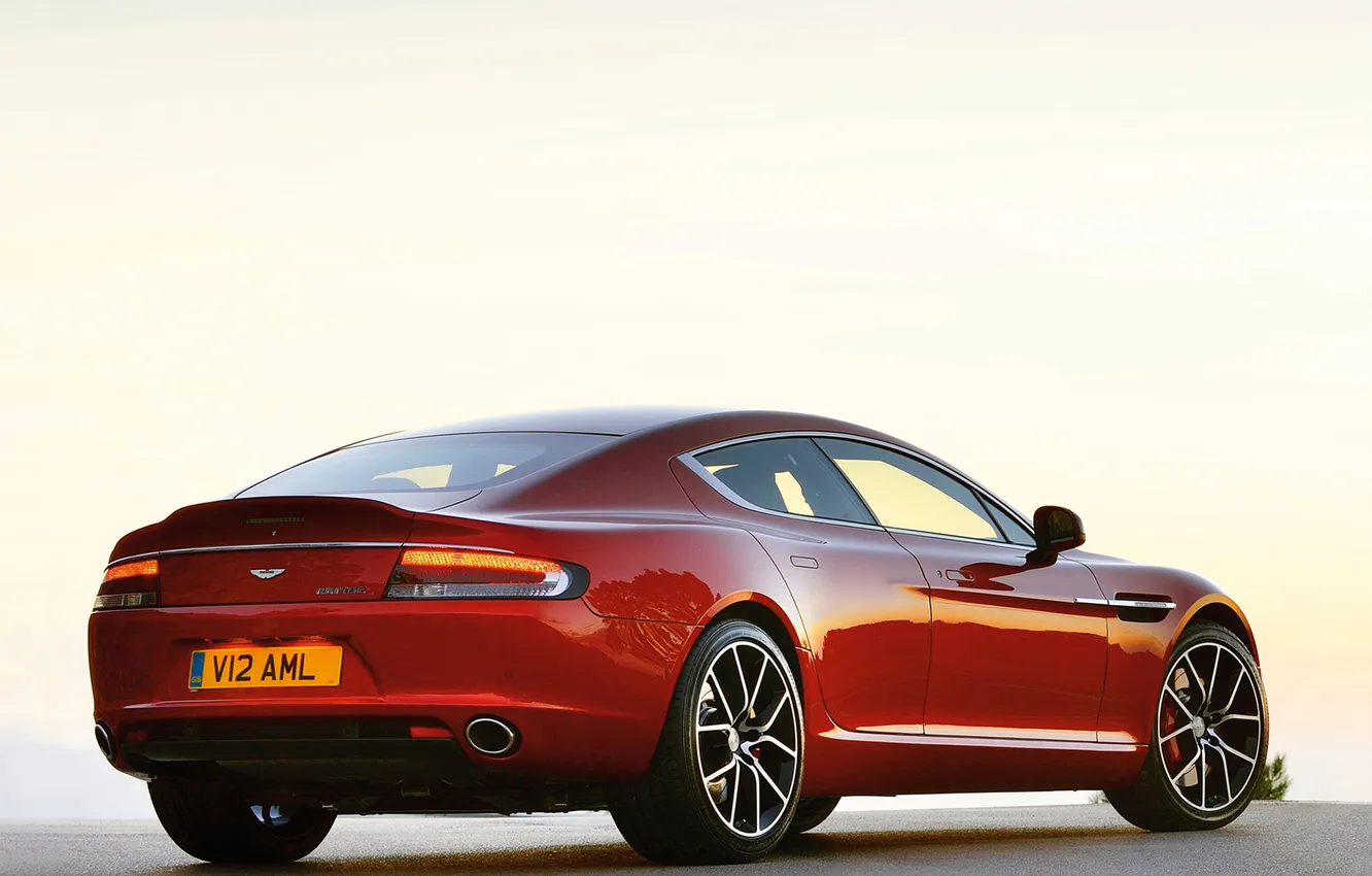 Photo wallpaper machine, lights, Aston Martin, stop, back, Fast S