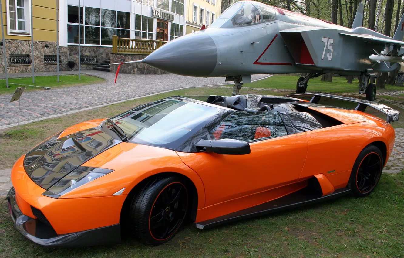 Photo wallpaper tuning, Lamborghini, the plane, Playground, Status Design, murcielago roadster