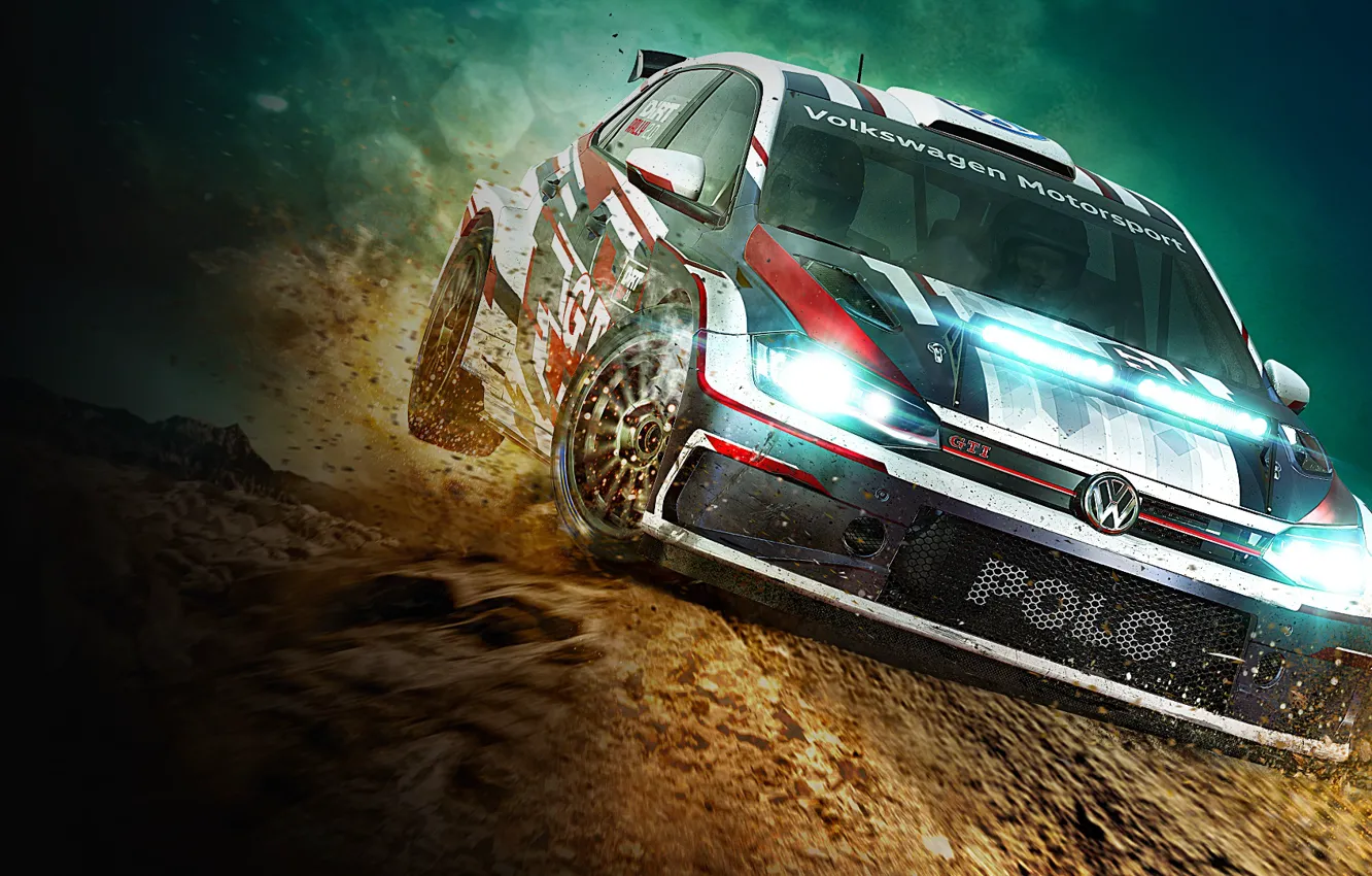 Photo wallpaper dirt, Rally, Codemasters, Polo GTI, Wolkswagen, Dirt Rally 2.0