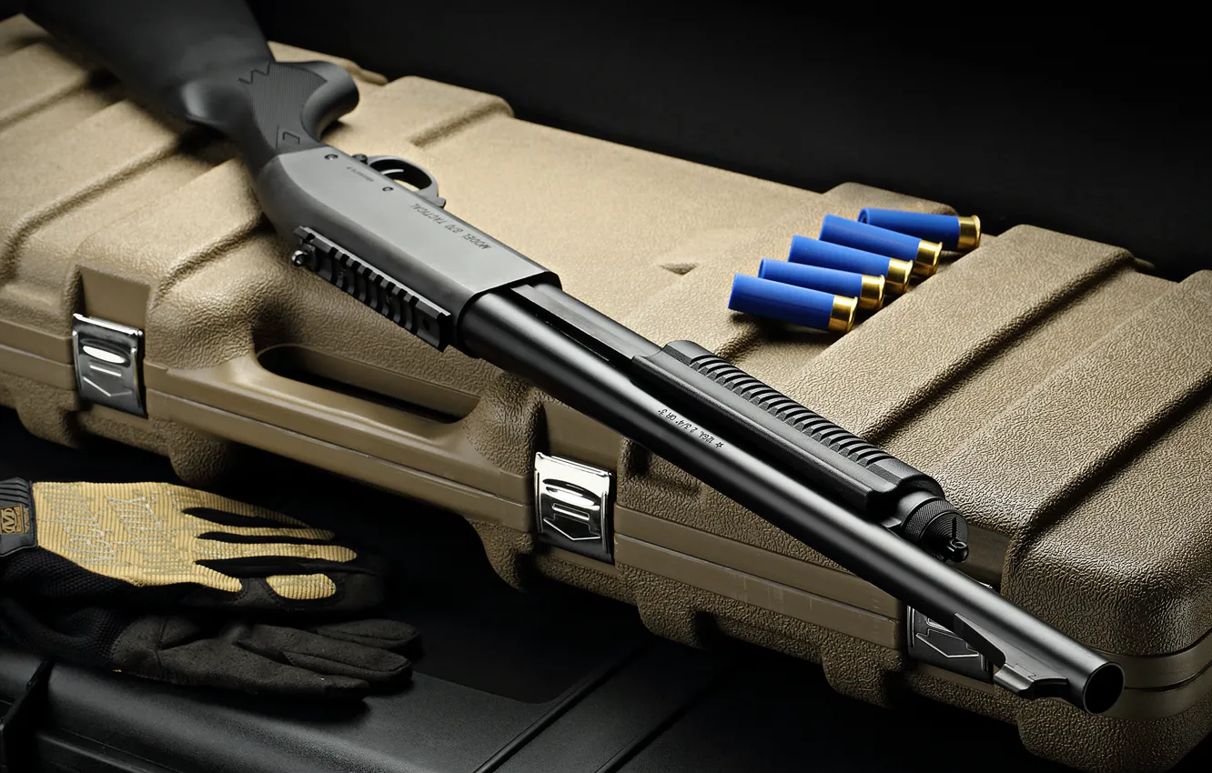 Photo wallpaper weapons, cartridges, Remington, M870