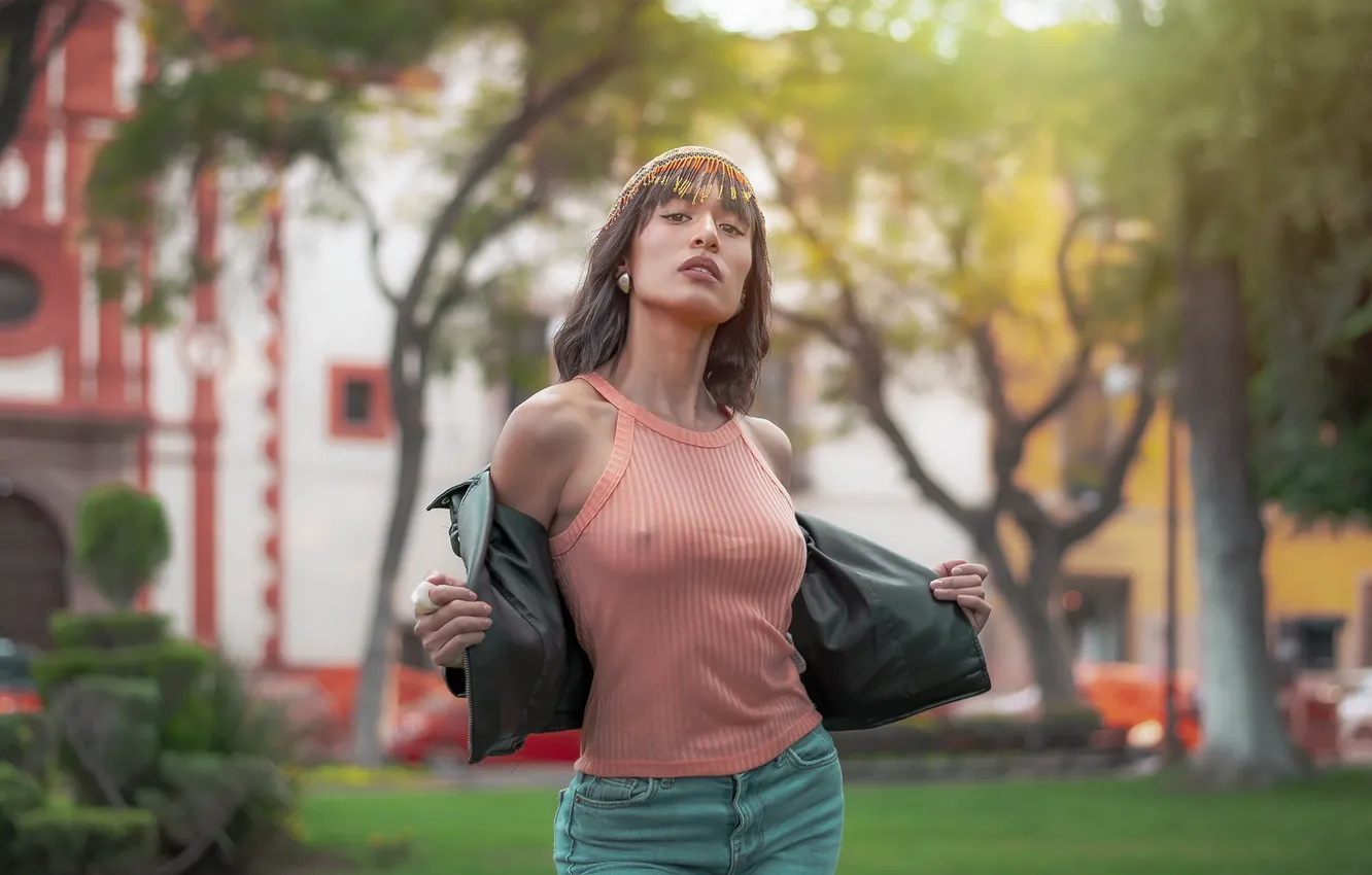 Photo wallpaper girl, the city, Alethia Galarza, Toño Quiroz