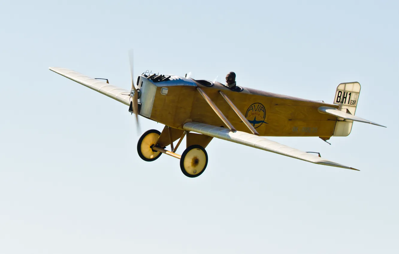 Photo wallpaper the sky, aviation, the plane, Avia BH-1