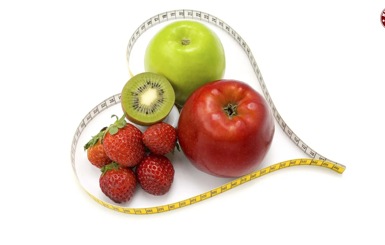 Photo wallpaper berries, heart, fruit