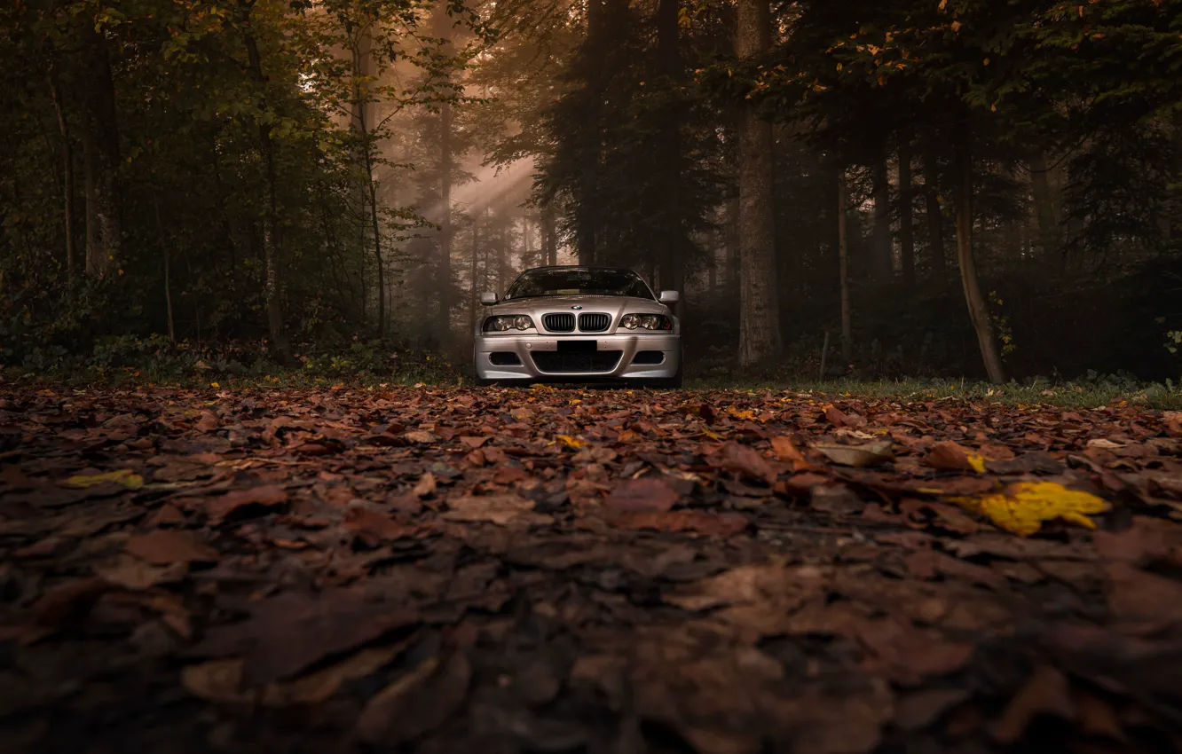 Photo wallpaper bmw, autumn, e46, m3