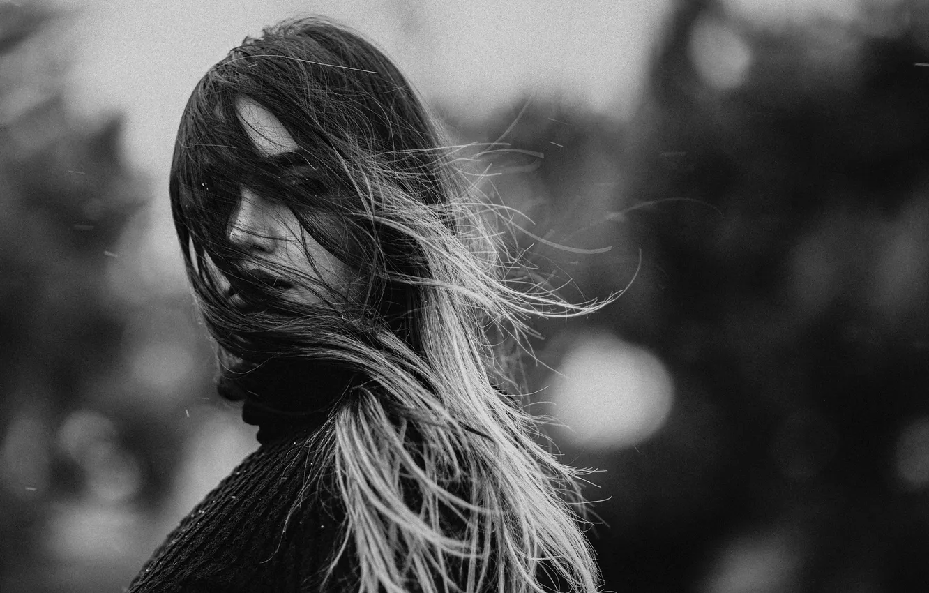 Photo wallpaper Black White, khalaji shahin, deep women