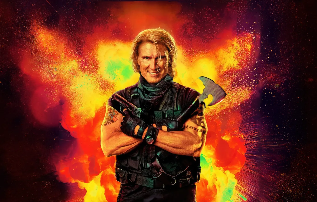 Photo wallpaper Dolph Lundgren, expendables, Gunner Jensen