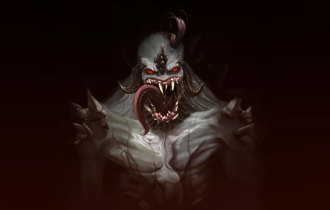 Photo wallpaper language, face, monster, teeth, Concept Art, Doomsday, Symbiote, by Marco Espinosa
