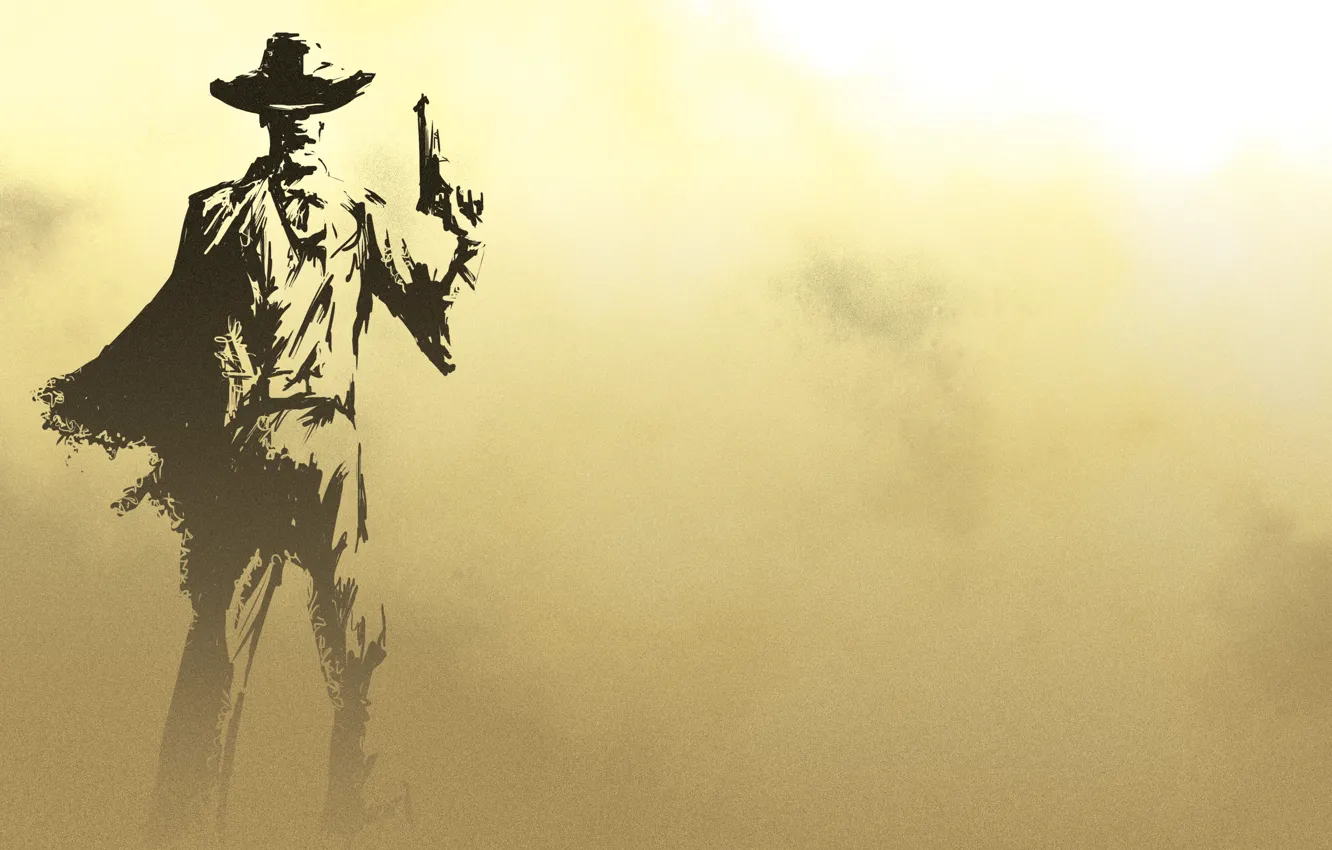 Photo wallpaper weapons, background, male, cowboy