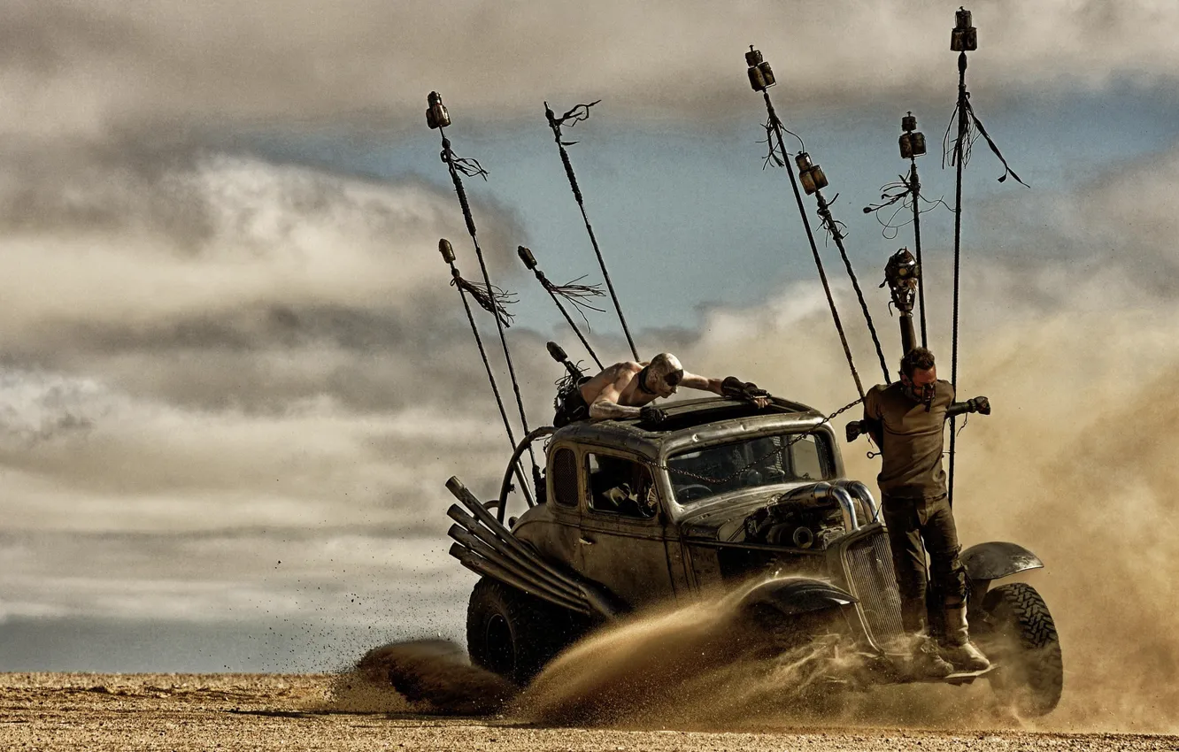 Photo wallpaper sand, machine, actor, Tom Hardy, Tom Hardy, Mad Max: Fury Road
