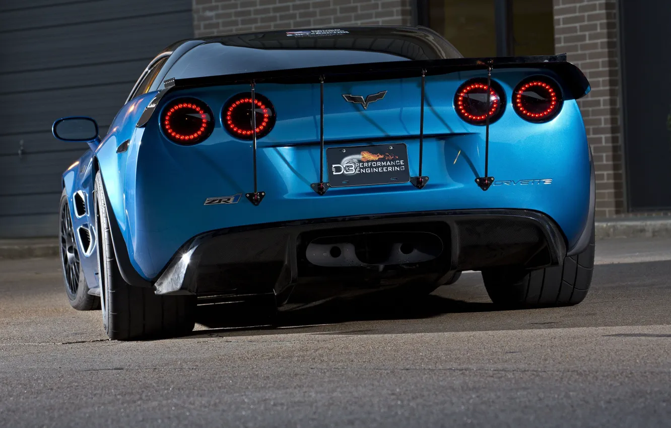 Photo wallpaper Corvette, ZR1, Ass, Blue