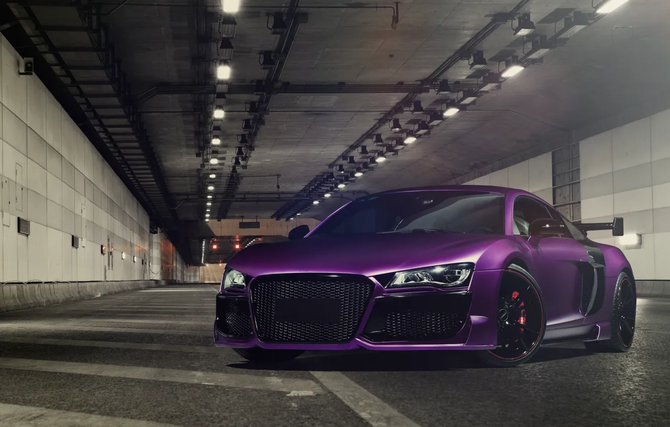 Photo wallpaper Audi, Purple, Tuning, V10, Regula