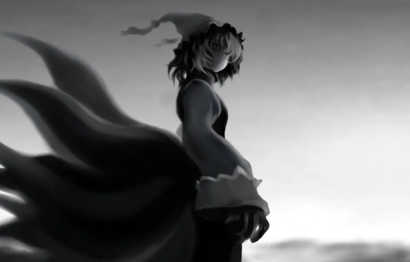 Photo wallpaper girl, hat, art, tail, touhou, kitsune tsuki, Yakumo Ran