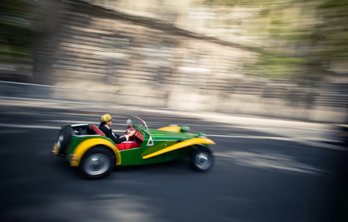 Photo wallpaper road, machine, movement