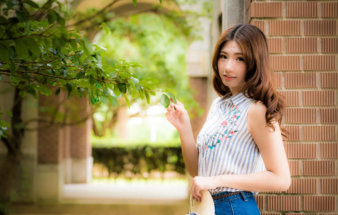 Photo wallpaper girl, Asian, cutie