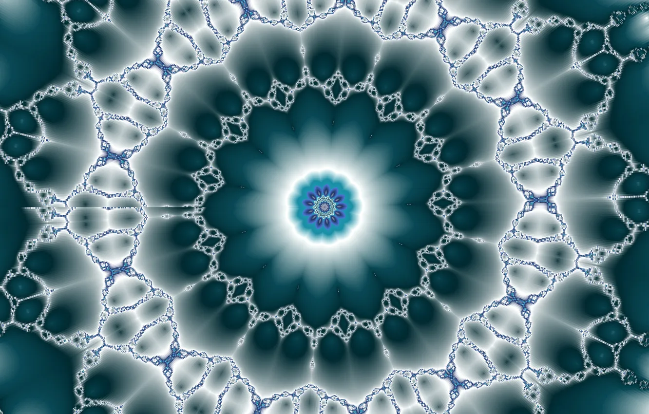 Photo wallpaper circles, flowers, abstraction, pattern, glow, symbol, fractal, ornament