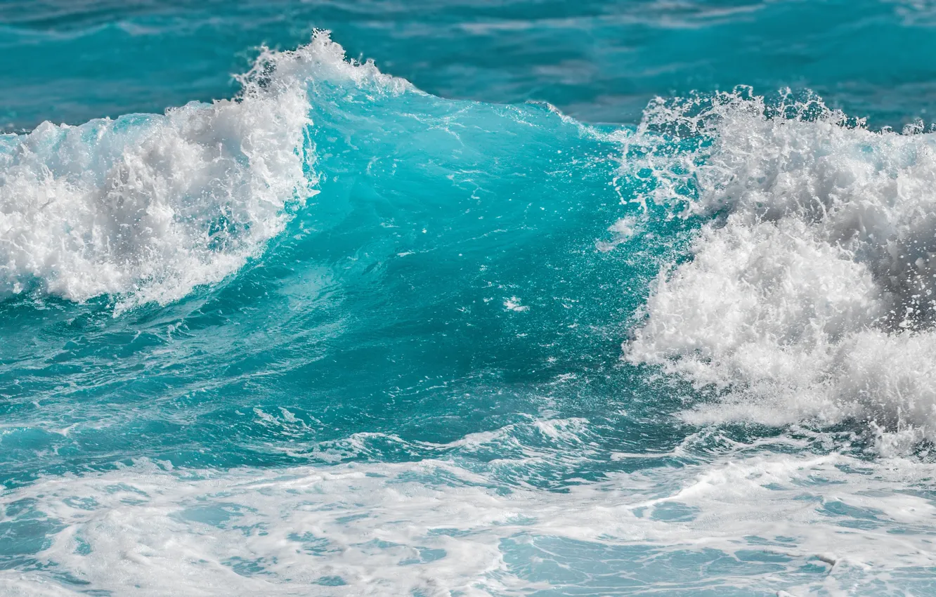 Photo wallpaper sea, wave, water