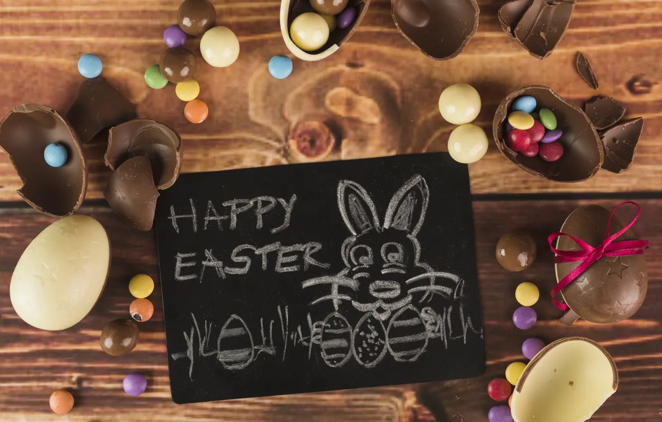 Photo wallpaper Chocolate, Candy, Easter, Eggs, Holiday, Board