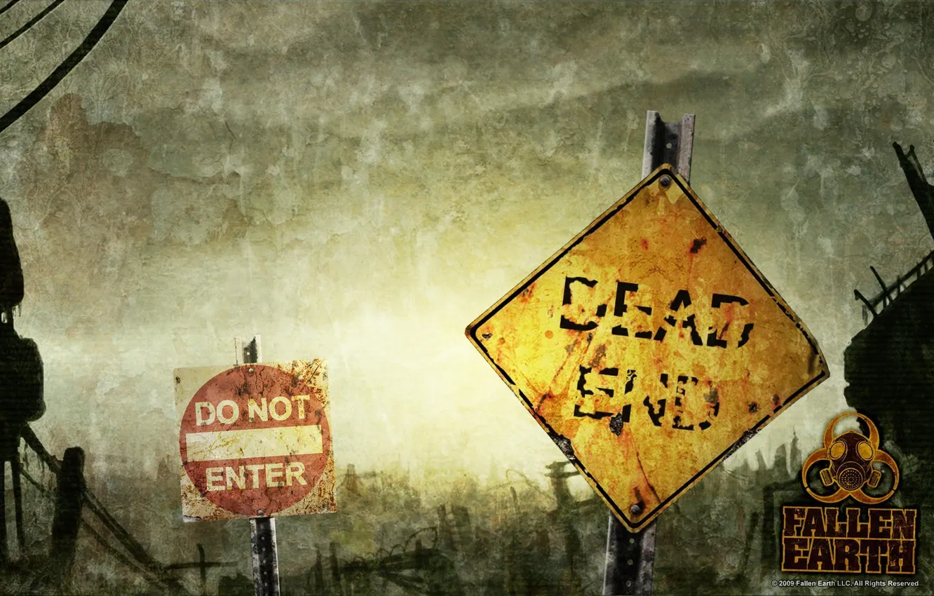 Photo wallpaper death, sign, postapokalipsis, Fallen Earth